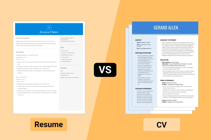 CV vs Resume